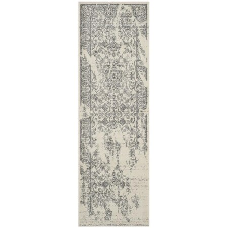 Safavieh Adirondack Power Loomed Rectangle Rug- Ivory - Silver- 2 ft. 6 in. x 8 ft. ADR101B-28